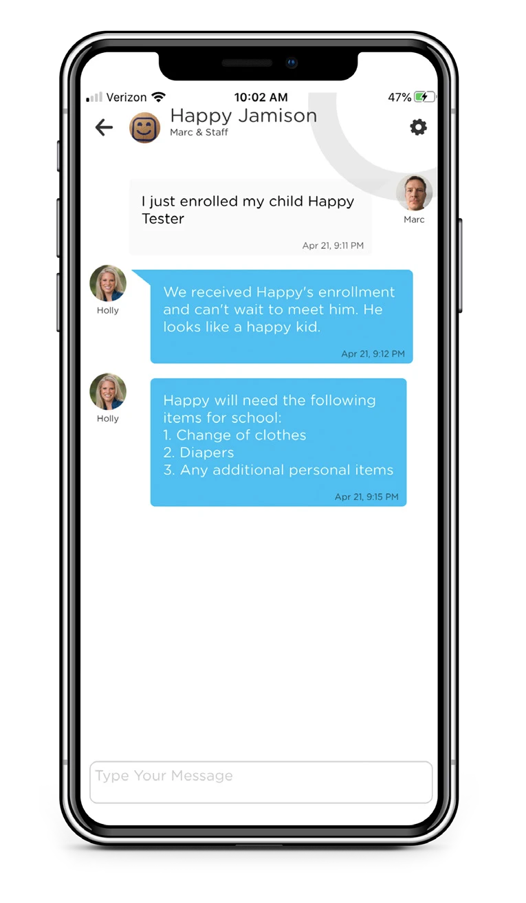 app-screen NurturEd Parent App